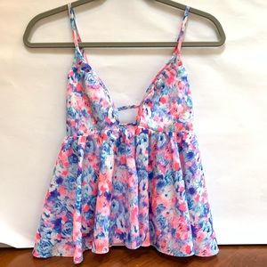LF watercolor babydoll top